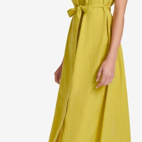 Calvin Klein, Sleeveless Linen Blend Maxi Shirtdress, Size 10, Like New - Picture 3 of 7